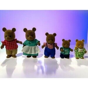 Brown Plush Bear Family Figurine Set - Home Accents Decor